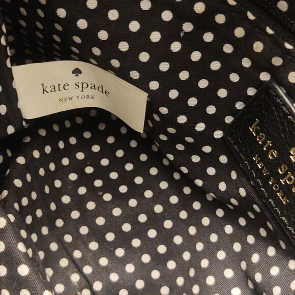 KATE SPADE Black Leather Shoulder Bag Clutch - Picture 4 of 7